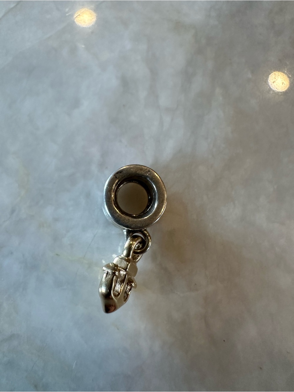 Pandora Sterling Silver and 14k solid gold retired Anchor charm - Picture 3 of 3